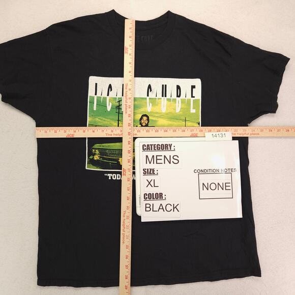 Ice Cube Rap Short Sleeve Graphic T-Shirt Adult Mens Size Extra Large XL Black - Picture 5 of 9